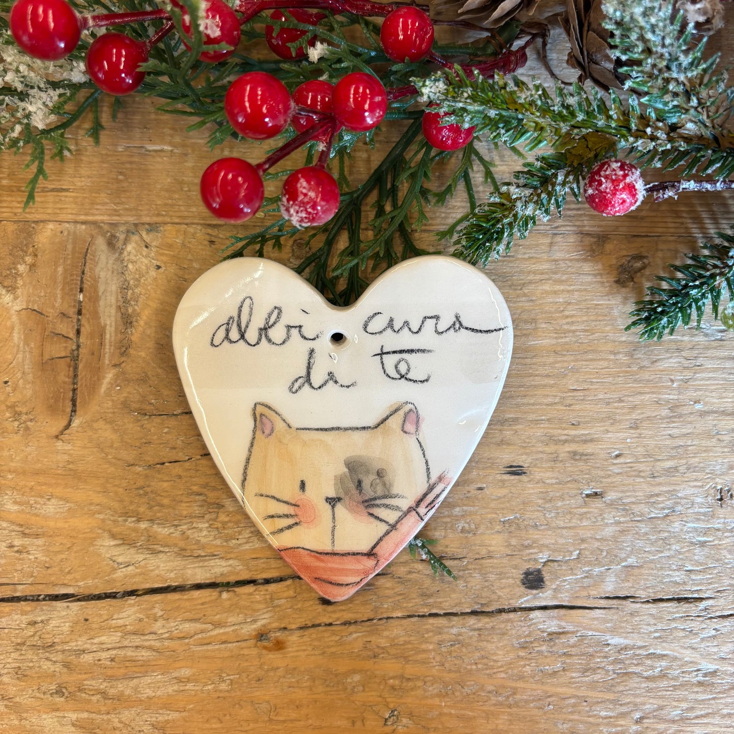 Cuoricino gattino “Abbi cura di te”