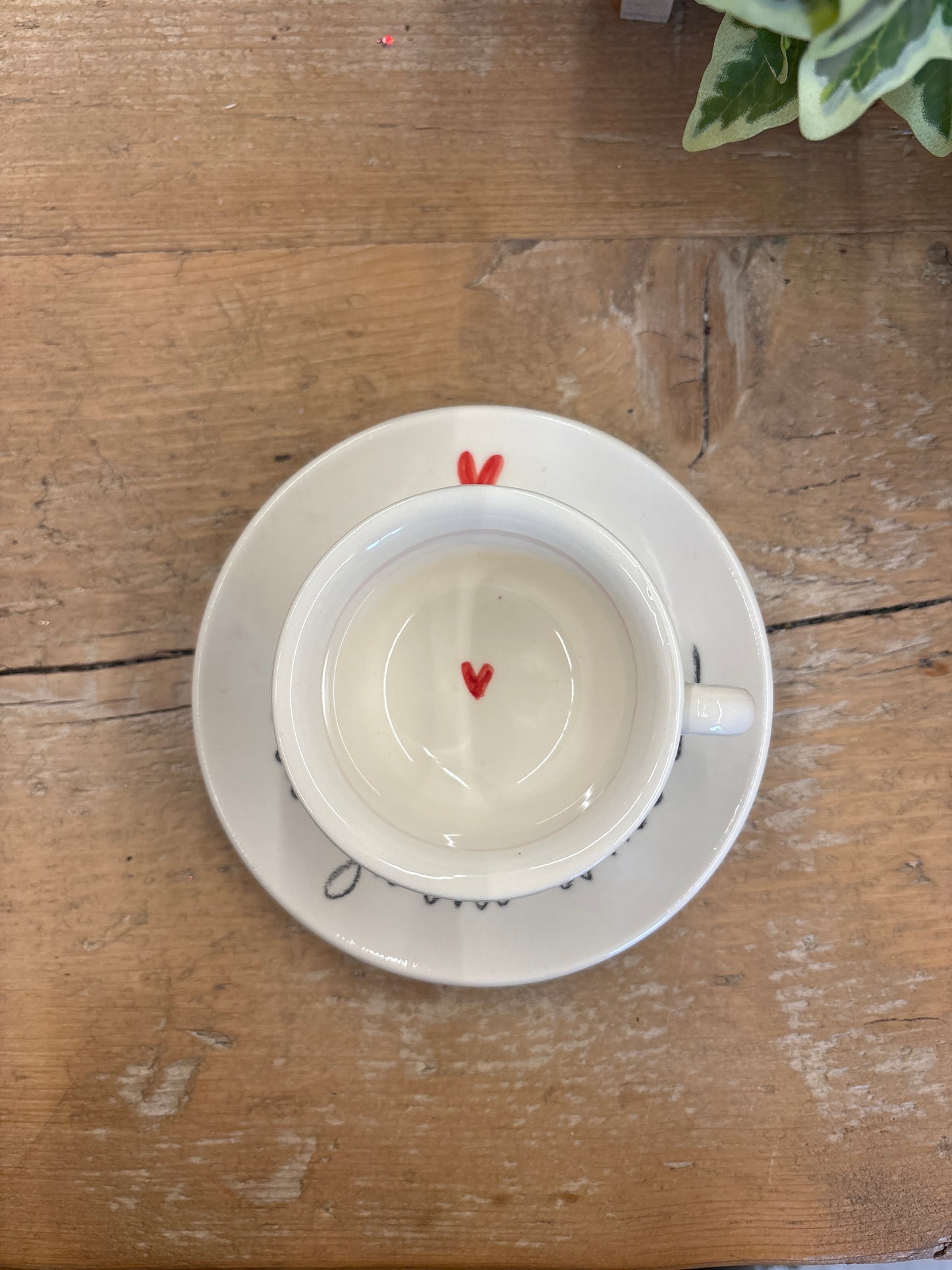 Tazzina con piattino “ Buongiorno amore”