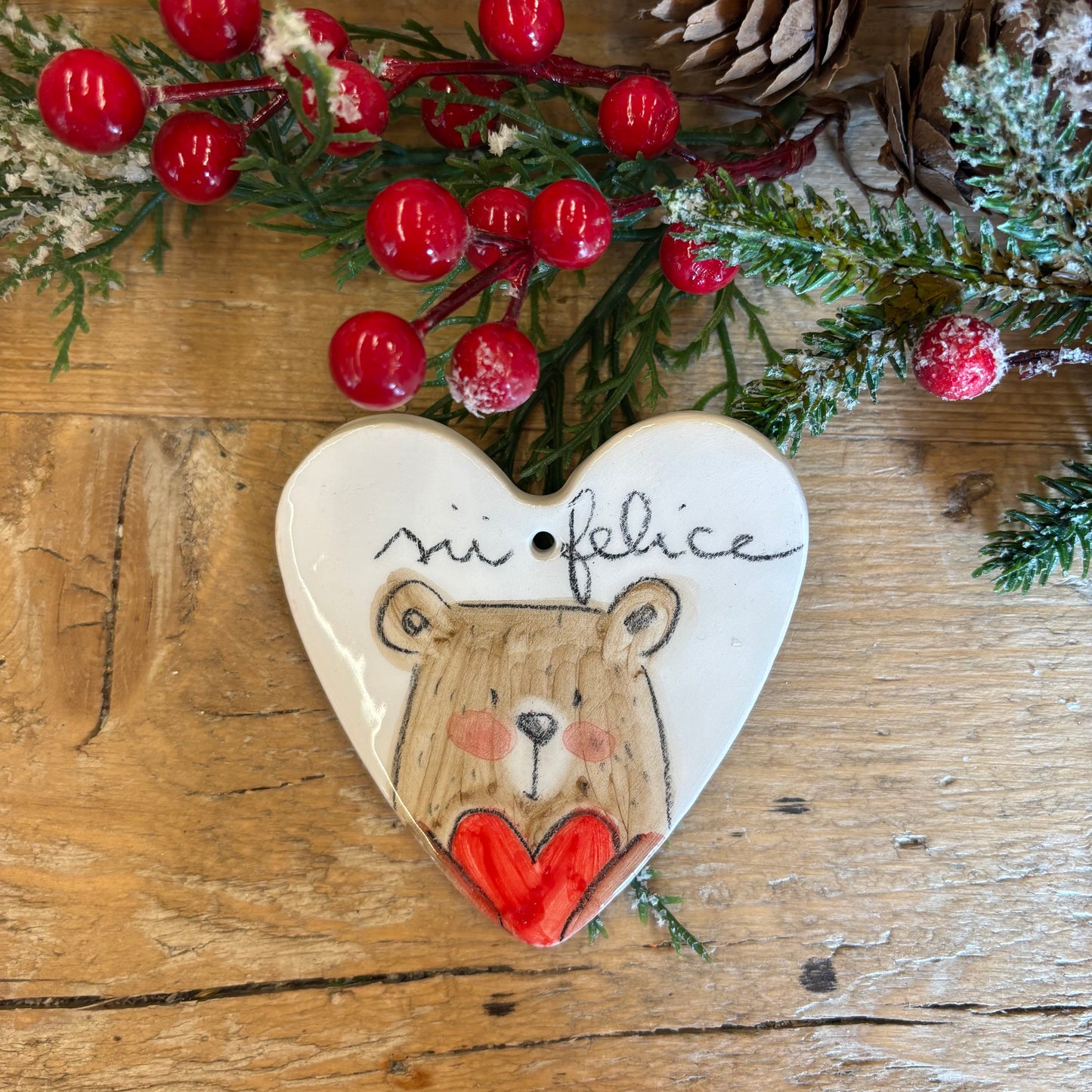 Cuoricino orsetto “Sii felice”