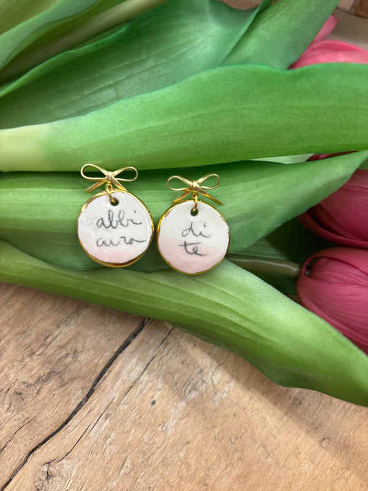 Orecchini “ abbi cura di te”