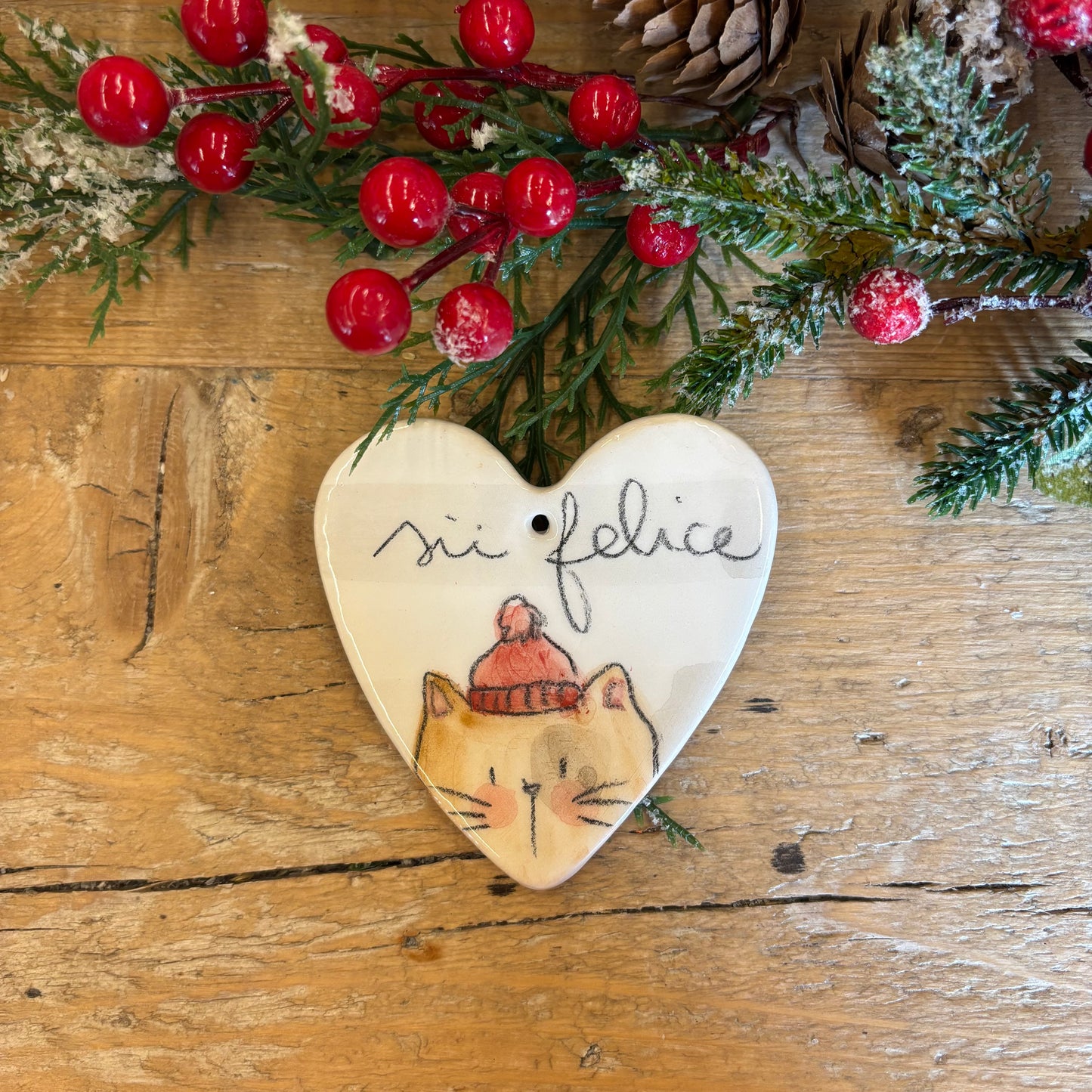 Cuoricino gattino “Sii felice”