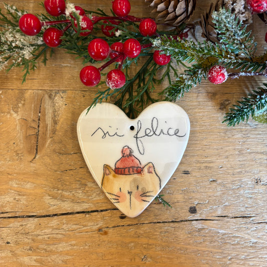 Cuoricino gattino “Sii felice”