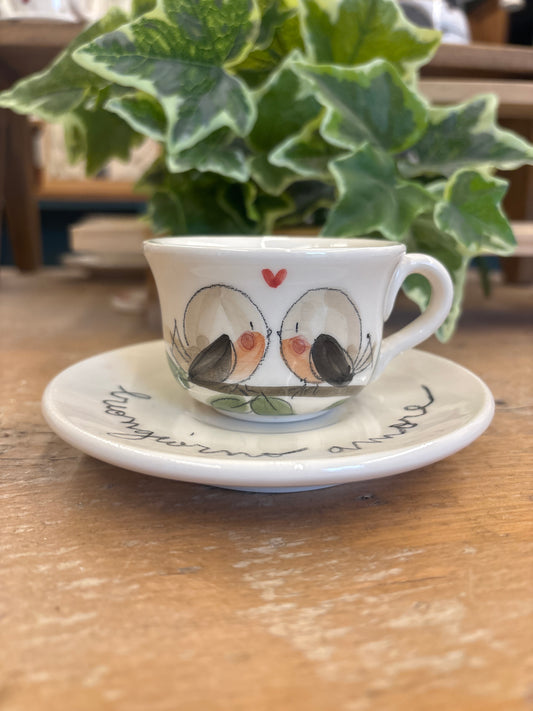 Tazzina con piattino “ Buongiorno amore”