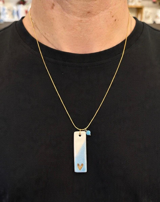 Collana targhetta con cuore