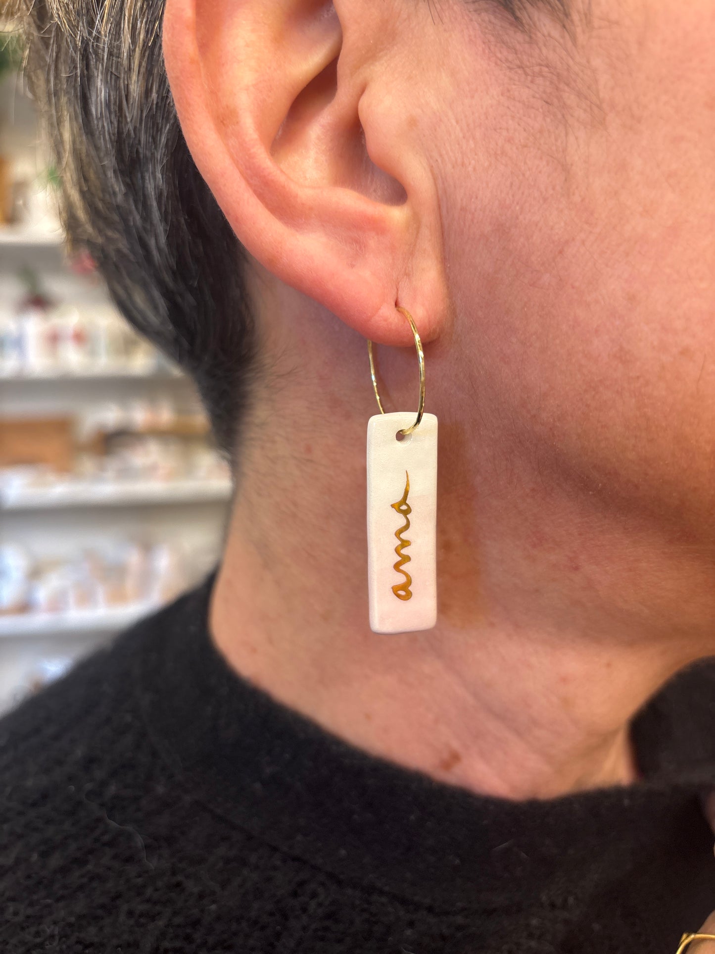 Orecchini “ ama te stessa ”