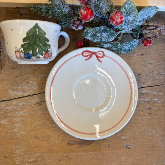 Tazzina con piattino albero di Natale