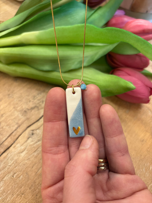 Collana targhetta con cuore