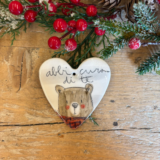 Cuoricino orsetto “Abbi cura di te”