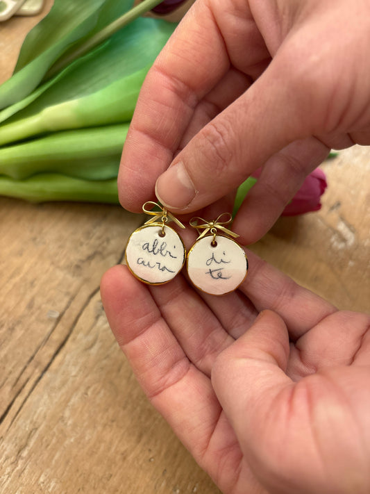 Orecchini “ abbi cura di te”