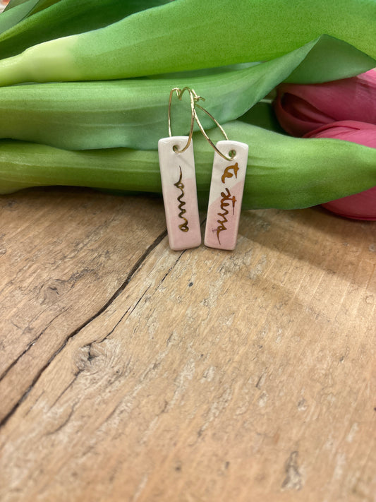 Orecchini “ ama te stessa ”