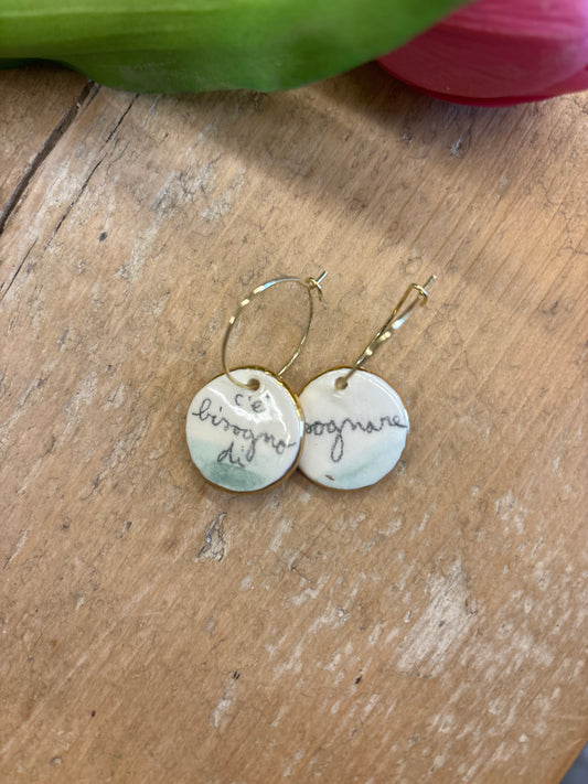 Orecchini “ abbi cura di te”